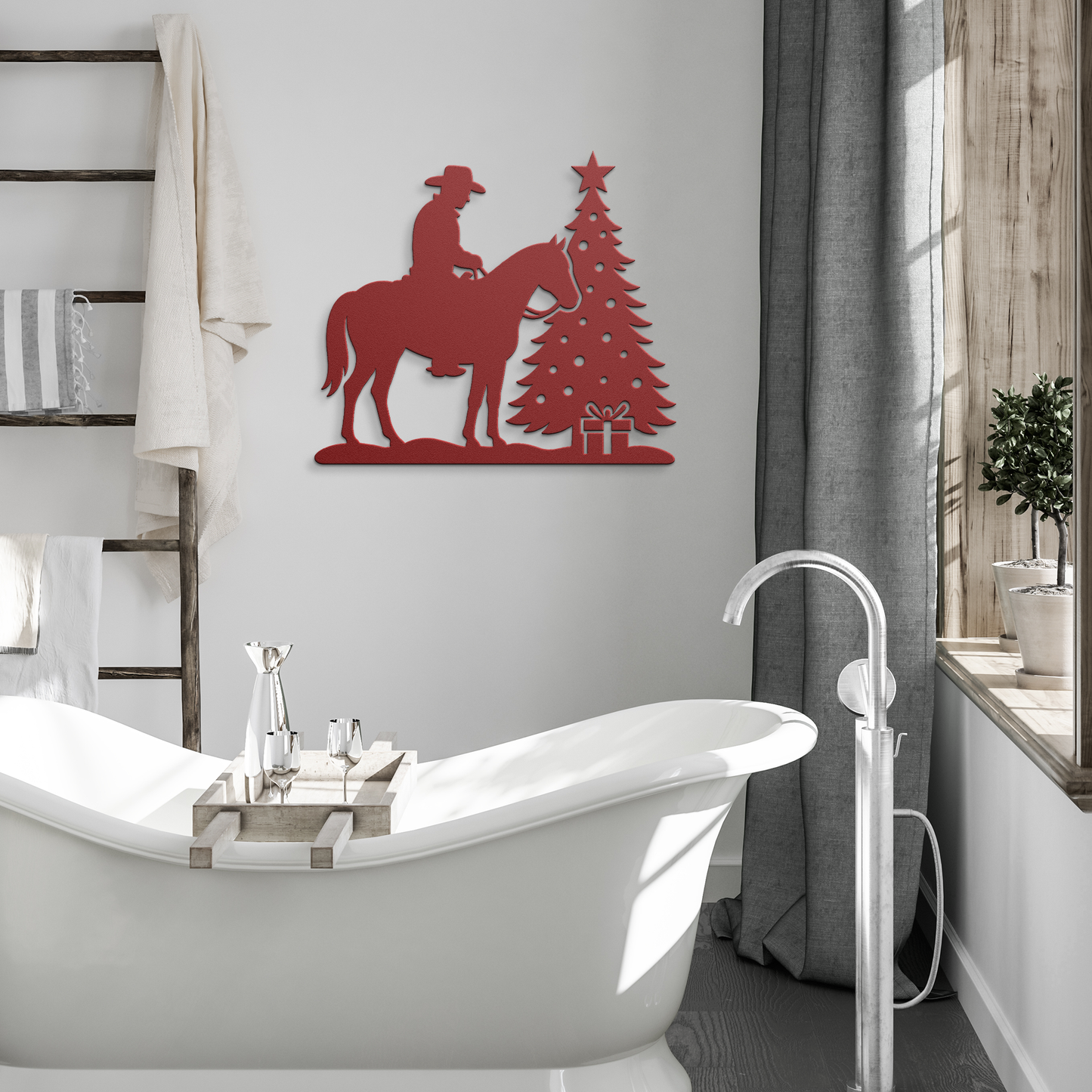 Cowboy_Christmas_Metal_Wall_Art__West_Red_Modern_Bathroom_Mockup.png
