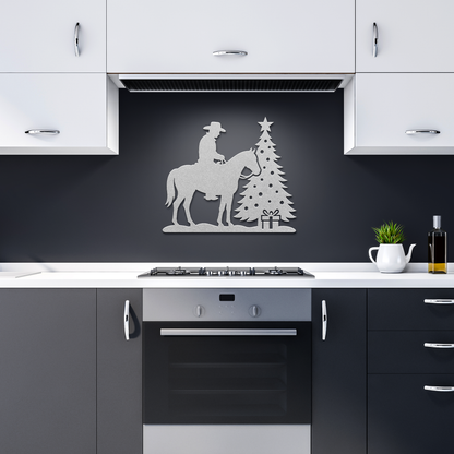 Cowboy_Christmas_Metal_Wall_Art__West_Silver_Dark_Kitchen_Mockup.png
