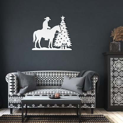 Cowboy_Christmas_Metal_Wall_Art__West_White_Dark_Living_Room_Mockup.png