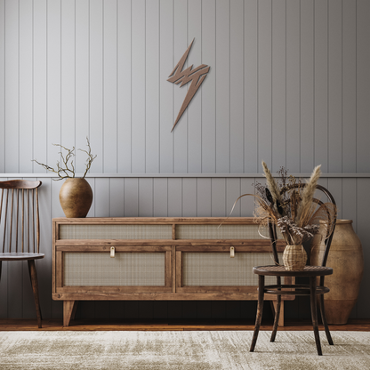Electric_Thunderbolt_Sign__Geometric__Copper_Rustic_Hallway_Mockup.png