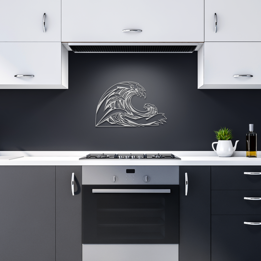 Tidal_Surge_Metal_Sign__Geometric_Oce_Silver_Dark_Kitchen_Mockup.png