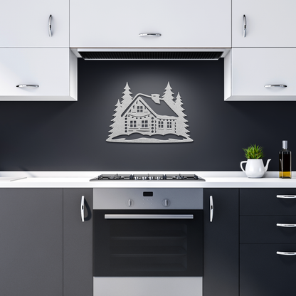 Winter_Cabin_Metal_Silhouette_Wall_Art_Silver_Dark_Kitchen_Mockup.png