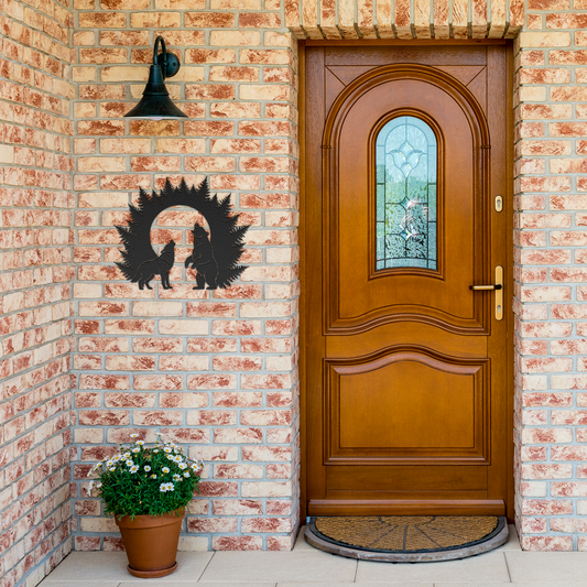 Woodland_Moon_Silhouette__Rustic_Wolf_Black_Brick_Entrance_Mockup.png