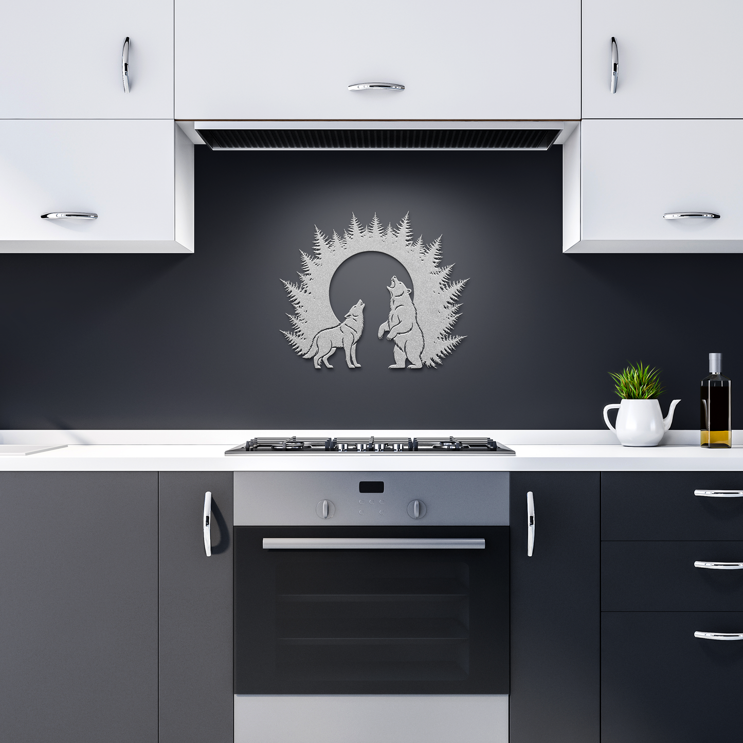 Woodland_Moon_Silhouette__Rustic_Wolf_Silver_Dark_Kitchen_Mockup.png